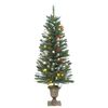 vidaXL Kunstkerstbomen 2 st 100 LED's 120 cm groen