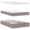 vidaXL Ottoman bed met matras 120x200cm stof taupe