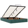 vidaXL Bedframe met matras met opslag Donkergroen 140 x 190 cm Fluweel