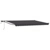 vidaXL Handbediende luifel met LED's Antraciet 4,5 &times; 3 m
