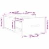 vidaXL Nachtkastje 2 pcs Oudhout 35 x 35 x 20 cm Bewerkt hout