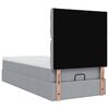 vidaXL Ottoman bed met matras en LED's 90x190cm stof lichtgrijs