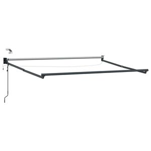 vidaXL Elektrisch uitschuifbaar zonnescherm frame Antraciet 2,5 x 2 m