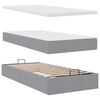 vidaXL Ottoman bed met matras 90x190cm stof lichtgrijs