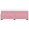vidaXL Boxspring met matras fluweel roze 100x200 cm