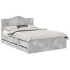 vidaXL Bedframe met lade Betongrijs 160 x 200 cm Ingenieurshout