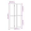 vidaXL Kamerscherm met 3 panelen massief paulowniahout donkerbruin