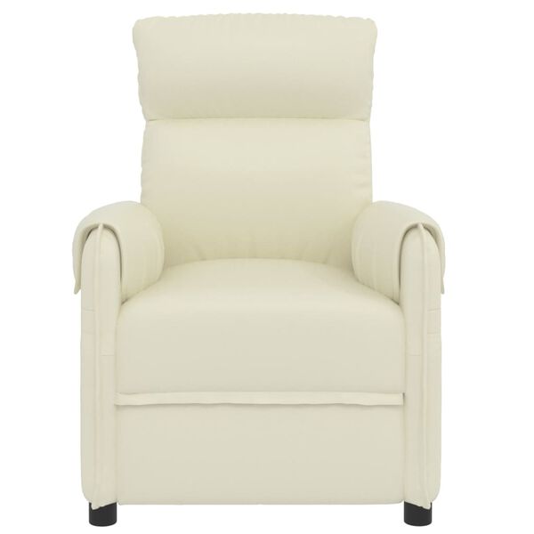 vidaXL Massagestoel kunstleer crèmekleurig