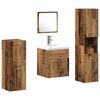 vidaXL Badkamermeubelset Wandgemonteerd 4 pcs Oud Hout Bewerkt hout