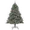vidaXL Kunstkerstboom met 300 LED Groen 240 cm PVC en Plastic en Staal
