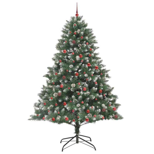 vidaXL Kunstkerstboom met 300 LED Groen 240 cm PVC en Plastic en Staal