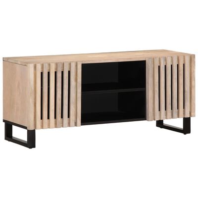 vidaXL Tv-meubel 105x34x46 cm massief mangohout wit