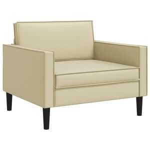 vidaXL XL fauteuil Cr&egrave;mekleurig Kunstleer