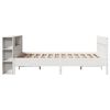 vidaXL Bed met boekenkast zonder matras grenenhout wit 135x190 cm