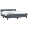 vidaXL Boxspring met matras fluweel donkergrijs 180x220 cm