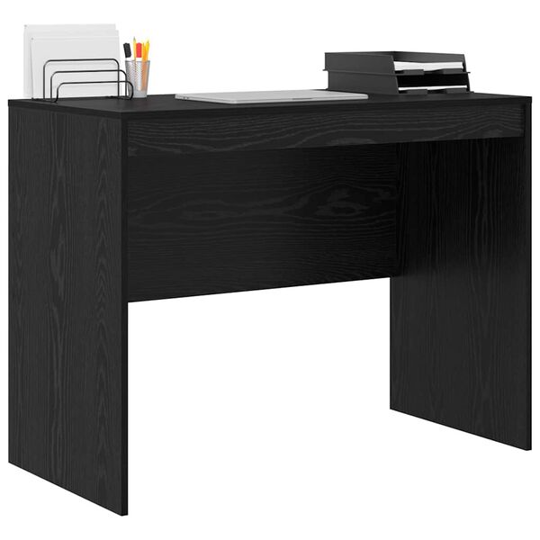 vidaXL Bureau Zwart Eiken 100 x 50 x 76 cm