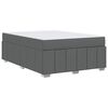 vidaXL Bedframe met matras Donkergrijs 140 x 200 cm Stof