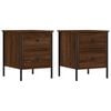 vidaXL Nachtkastjes 2 st 40x42x50 cm bewerkt hout bruin eikenkleur