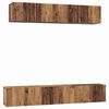 vidaXL Tv-meubelset 5 st Oud Hout Bewerkt hout