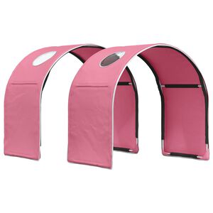 vidaXL Bedtunnel voor kinderbedden 2 st Roze Polyester