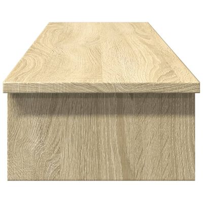 vidaXL Monitorstandaard 100x27x15 cm bewerkt hout sonoma eikenkleurig