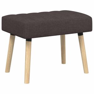 vidaXL Kanaal-geplooide bank Donkerbruin 60 x 40 x 45 cm Stof