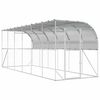 vidaXL Kippenhok Tegen de Muur zilver 600 x 150 x 215 cm