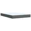 vidaXL Boxspring met matras stof donkergrijs 140x190 cm