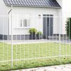 vidaXL Tuin Hek Wit 5.1 x 1.5 m Poedergecoat staal