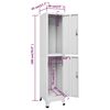 vidaXL Lockerkast met 2 vakken 38x45x180 cm