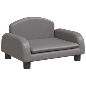 vidaXL Hondenmand 50x40x30 cm kunstleer grijs