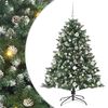 vidaXL Kunstkerstboom Groen 150 cm PVC en Plastic en Staal