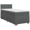 vidaXL Boxspringbed met matras Donkergrijs 80 x 200 cm Stof