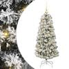 vidaXL Kunstmatige Inklapbare Kerstboom Groen en Wit 120 cm