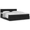vidaXL Ottoman bed met matras 200x200 cm stof zwart