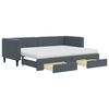 vidaXL Slaapbank onderschuifbed en lades 80x200 cm fluweel donkergrijs
