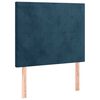 vidaXL Hoofdbord LED 80x5x118/128 cm fluweel donkerblauw