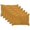 vidaXL Kussensloop 6 st HOUTEN Geel 40 x 60 cm Microfiber Fleece