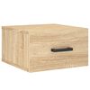 vidaXL Nachtkastje wandgemonteerd 35x35x20 cm sonoma eikenkleurig