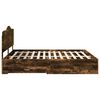 vidaXL Bedframe met hoofdeinde Gerookt eiken 180 x 200 cm Bewerkt hout
