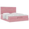 vidaXL Ottoman bed met matrassen 180x200cm fluweel roze