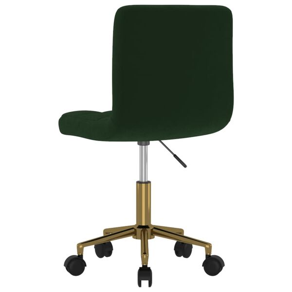 vidaXL Eetkamerstoelen draaibaar 4 st fluweel donkergroen