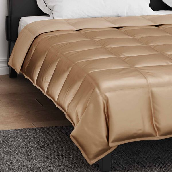 vidaXL Zomer Dekbed Goud 200 x 220 cm Satijn en Microfiber