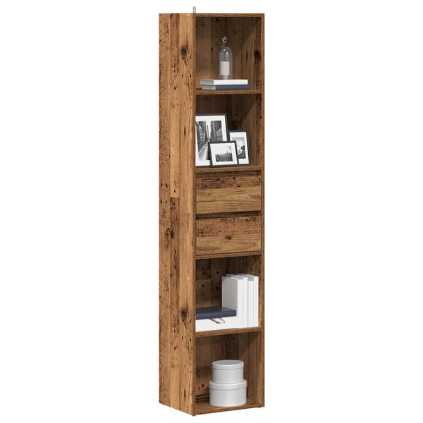 vidaXL Boekenkast 36x30x171 cm bewerkt hout oud houtkleurig