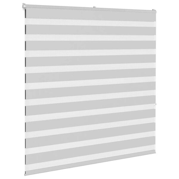 vidaXL Zebra rolgordijn 145x150 cm stofbreedte 140,9 cm lichtgrijs