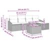 vidaXL Bankstel met kussen met opslag 5 pcs Bruin en Cr&egrave;me poly rattan
