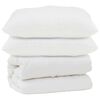 vidaXL Dekbed met kussen 3 st Wit Microfibre
