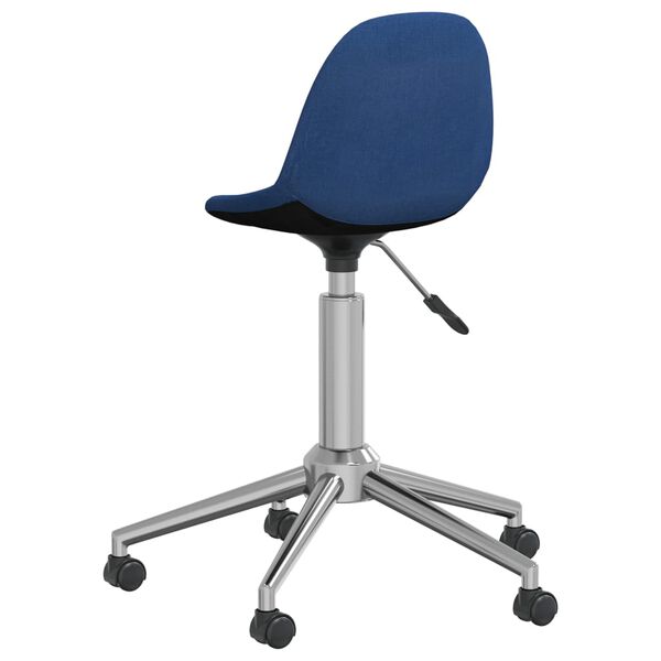 vidaXL Eetkamerstoelen draaibaar 4 st stof blauw