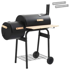 vidaXL Buiten Grill 103 x 60 x 113 cm Staal Zwart