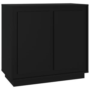 vidaXL Dressoir 80x34x75 cm bewerkt hout zwart